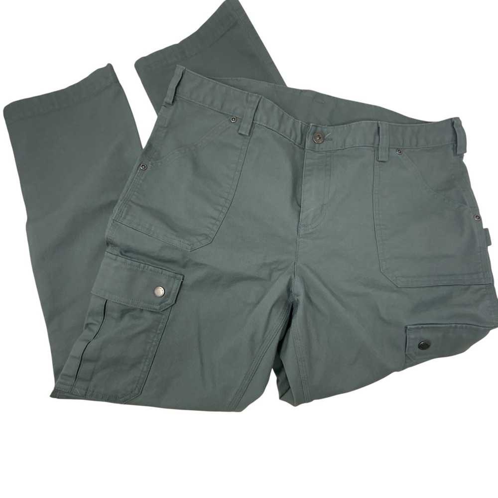 Duluth Trading Fire Hose Cargo Pants Women's 12x29 DuluthFlex Slim Leg Blue